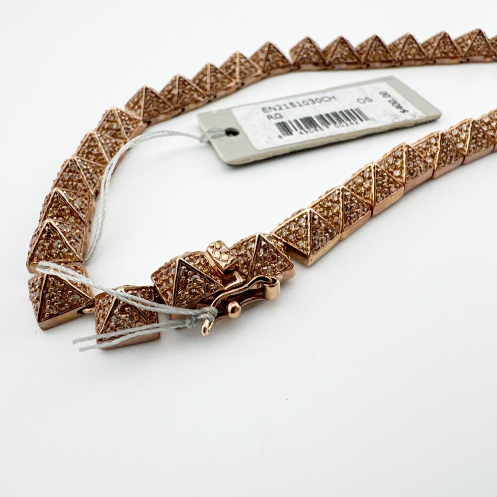 Eddie Borgo Cone Stud Necklace Women's New With Tags‎ Rose Gold 16in - Picture 10 of 11